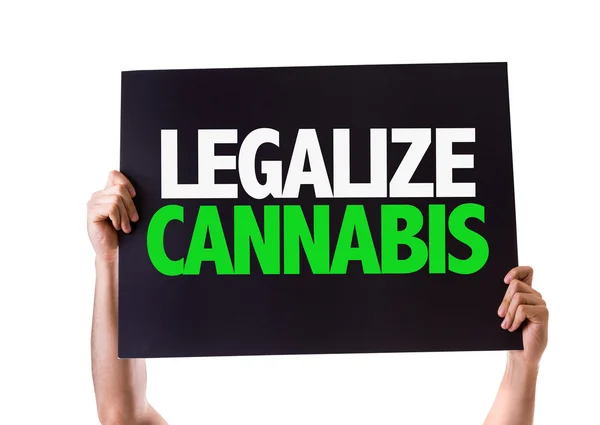 Legalizar la tarjeta Cannabis —  Fotos de Stock