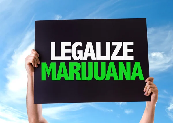 Legalizar la tarjeta de marihuana — Foto de Stock