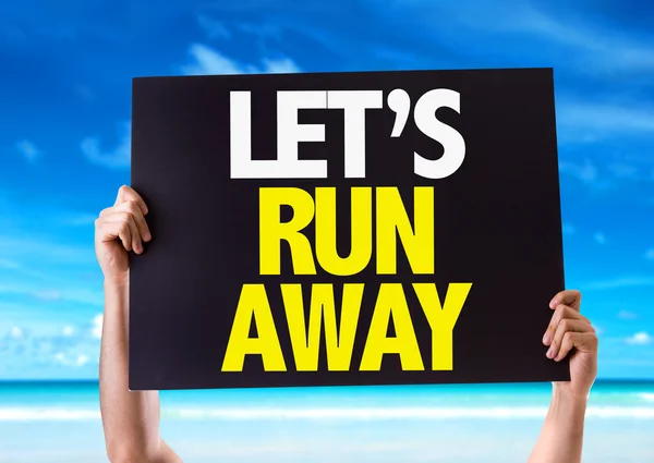 Let's Run Away kaart — Stockfoto