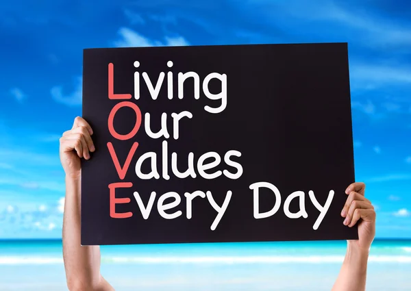 Život náš hodnoty každý den karta — Stock fotografie