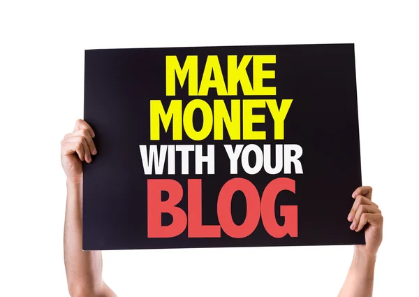 Senin Blog kart ile para kazanmak — Stok fotoğraf