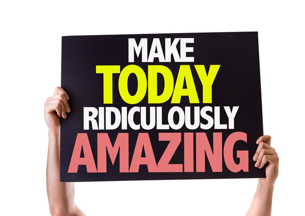Hacer hoy ridículamente increíble tarjeta — Foto de Stock