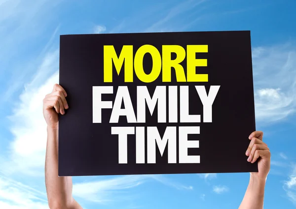 Più Family Time card — Foto Stock