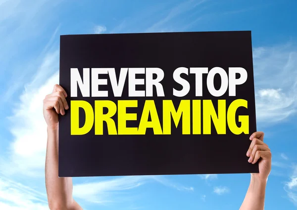 Never Stop Dreaming card — Stock Photo, Image