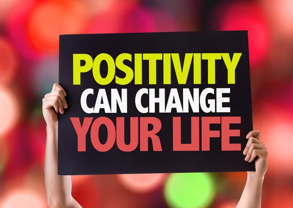 La positividad puede cambiar su tarjeta de vida —  Fotos de Stock