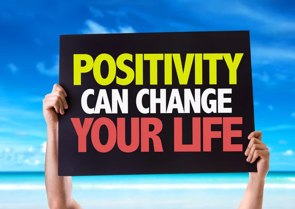 Positivity Can Change Your Life card — Stock Photo, Image