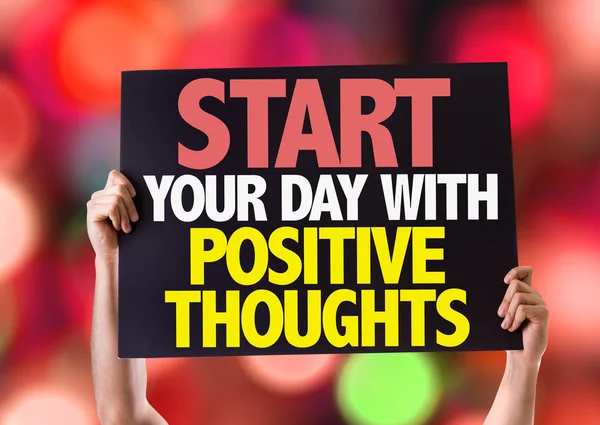 Start Your Day with Positive Thoughts card — Stock Photo, Image