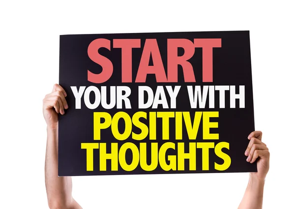 Start Your Day with Positive Thoughts card — Stock Photo, Image