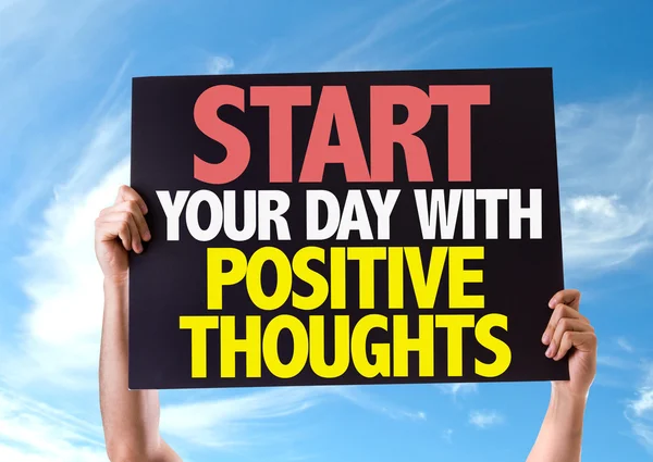 Comience su día con la tarjeta de pensamientos positivos — Foto de Stock