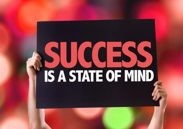 Başarı bir zihin devlet kartıdır — Stok fotoğraf
