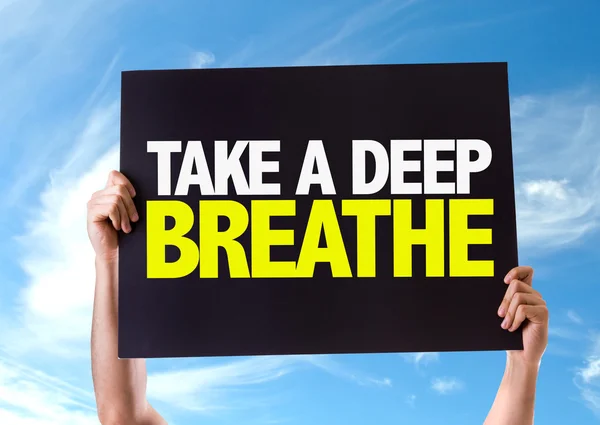 Take a Deep Breathe card — Stock Photo, Image