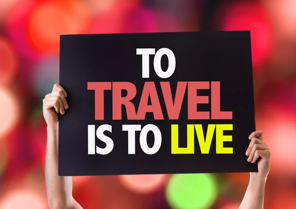 To Travel Is To Live card — Stock Photo, Image