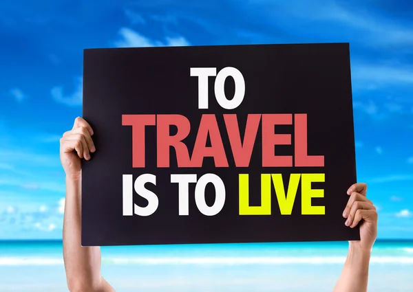 To Travel Is To Live card — Stock Photo, Image