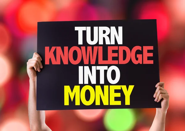 Turn Knowledge Into Money card — Stock Photo, Image