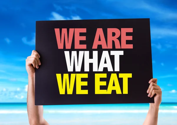 We Are What You Eat card — Stock Photo, Image