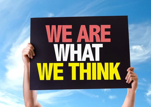 We Are What We Think card — Stock Photo, Image