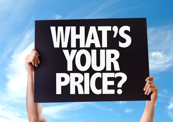 Whats Your Price? card — Stock Photo, Image