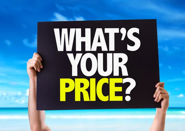 Qual è il tuo prezzo? carta — Foto Stock