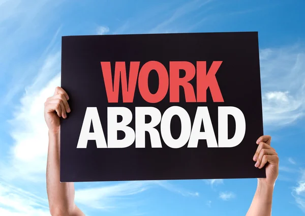 Arbete utomlands kort — Stockfoto