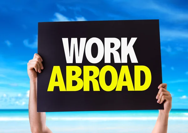 Work Abroad card — Stock Photo, Image