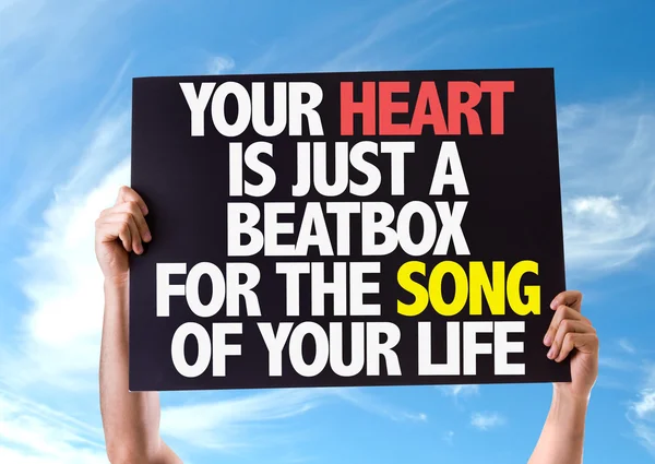 Your Heart Is Just A Beatbox card — Stock Photo, Image