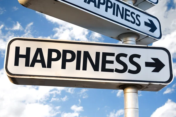 Happiness direction sign — Stock Photo, Image