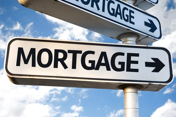 Mortgage direction sign — Stock Photo, Image