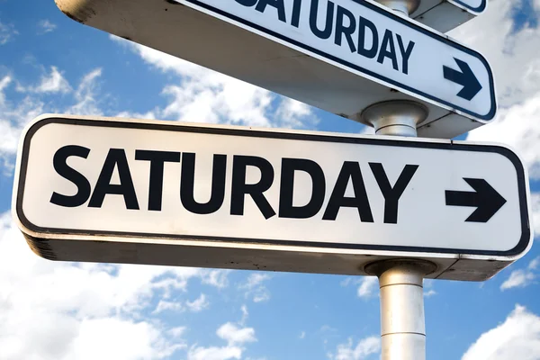 Saturday direction sign — Stock Photo, Image