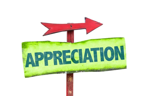 Appreciation text sign — Stock Photo, Image