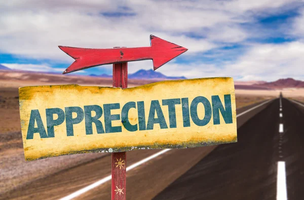 Appreciation text sign — Stock Photo, Image