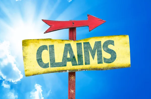 Claims text sign — Stock Photo, Image