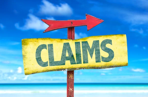 Claims text sign — Stock Photo, Image