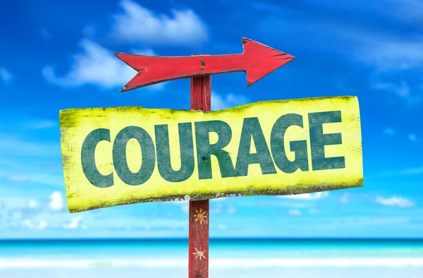 Courage text sign — Stock Photo, Image