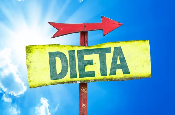 Dieta text sign — Stock Photo, Image