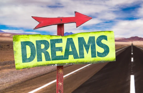 Dreams wooden sign — Stock Photo, Image