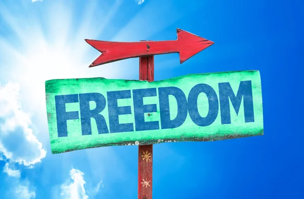 Freedom wooden sign — Stock Photo, Image