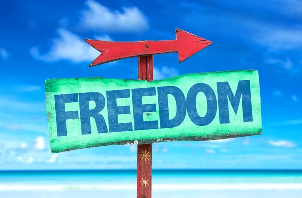 Freedom wooden sign — Stock Photo, Image