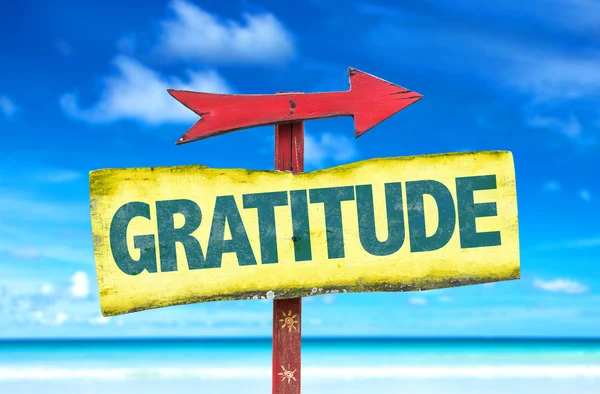 Gratitude text sign — Stock Photo, Image