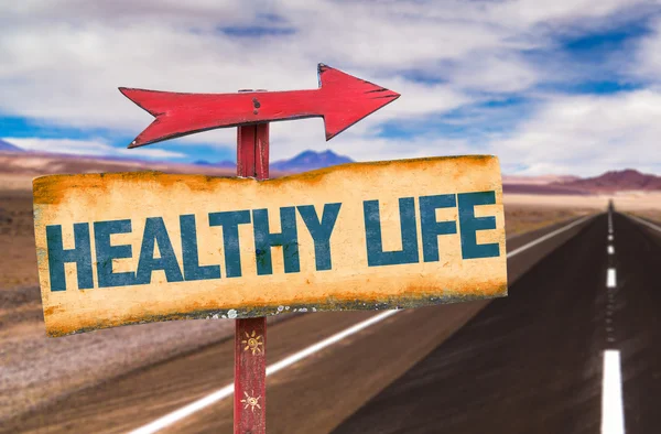 Healthy life text sign — Stock Photo, Image