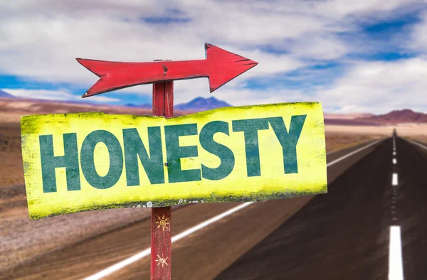Honesty text sign — Stock Photo, Image