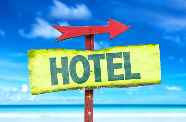 Hotel text sign — Stock Photo, Image