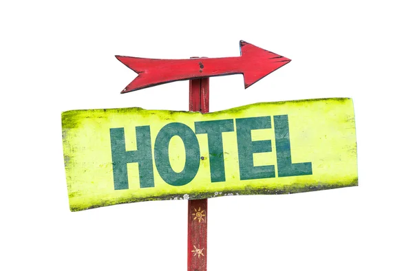 Hotel-Textzeichen — Stockfoto