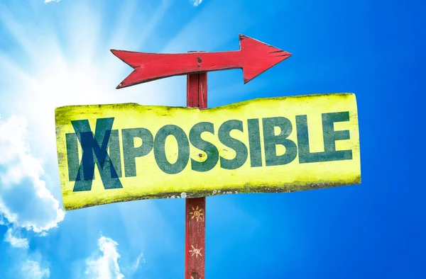 Imposible - Posible signo de texto — Foto de Stock