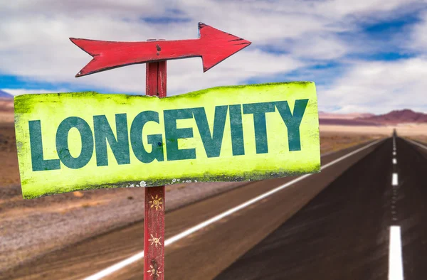 Longevity text sign — Stock Photo, Image