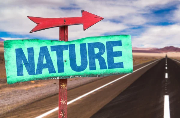 Nature text sign — Stock Photo, Image