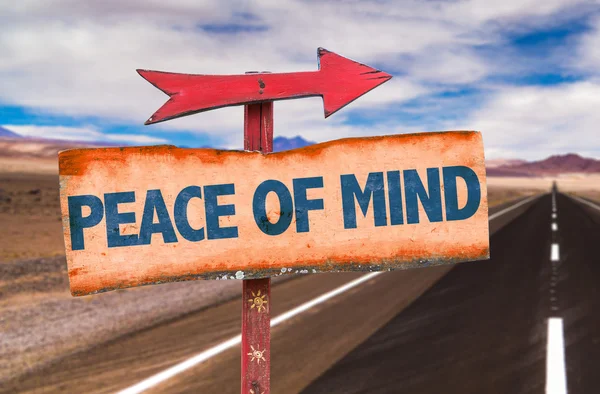 Peace of Mind text sign — Stock Photo, Image