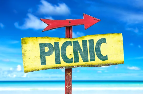 Segno di testo picnic — Foto Stock