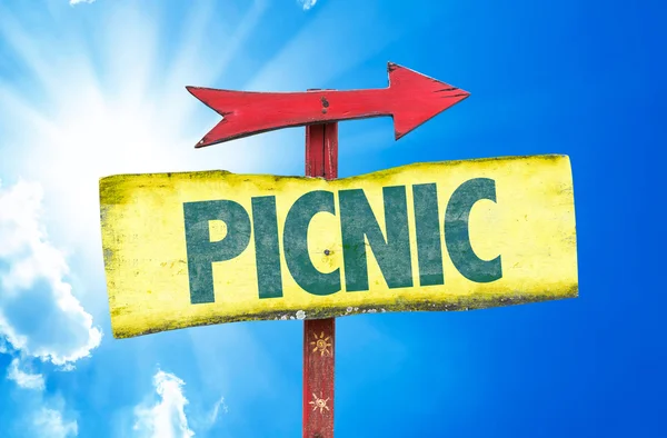 Piknik szöveg jel — Stock Fotó