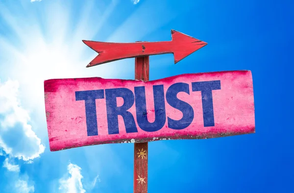 Trust text sign — Stock Photo, Image