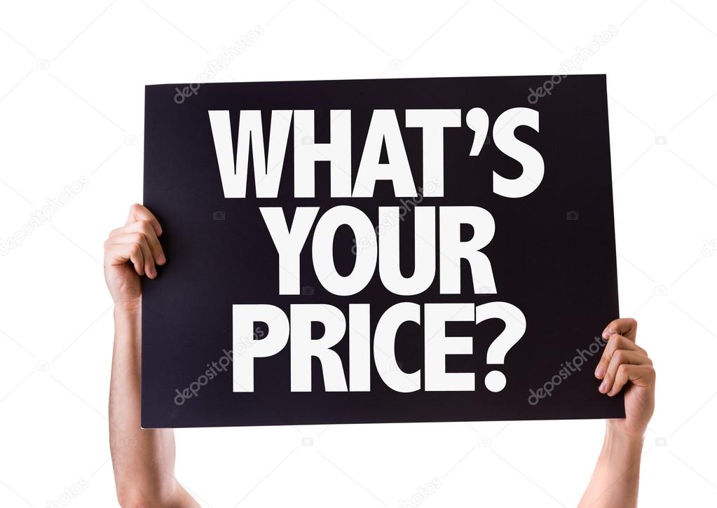 Whats Your Price? card